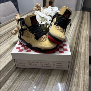 Jordan Air 4 Retro GS in Sesame and Black